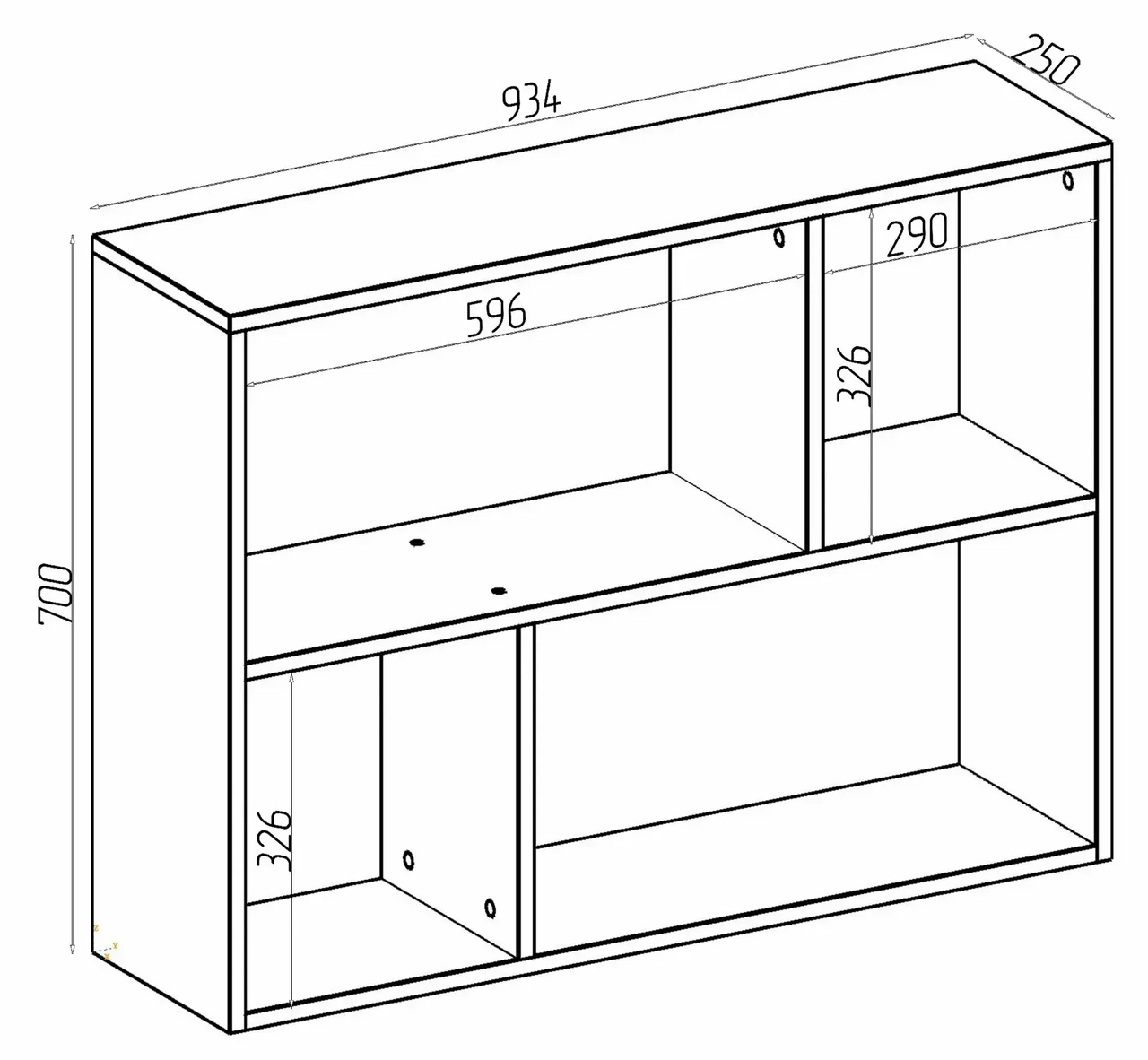Полиця приставна Kontinent Т-9 93,4х25х70 см Дуб Крафт Білий (86922288) - фото 6 Полиця приставна Kontinent Т-9 93,4х25х70 см Дуб Крафт Білий (86922288) - фото 6