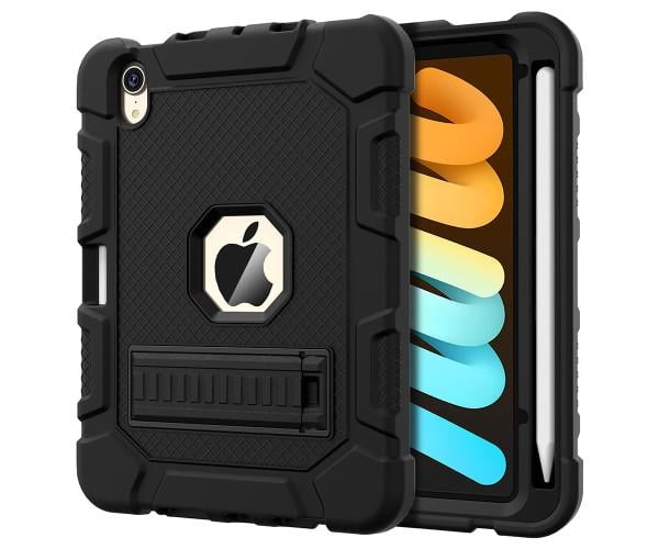 Чохол броньований Armor with stand для iPad Mini 2021 iPad Mini 6 2021 з силіконовою накладкою Чорний