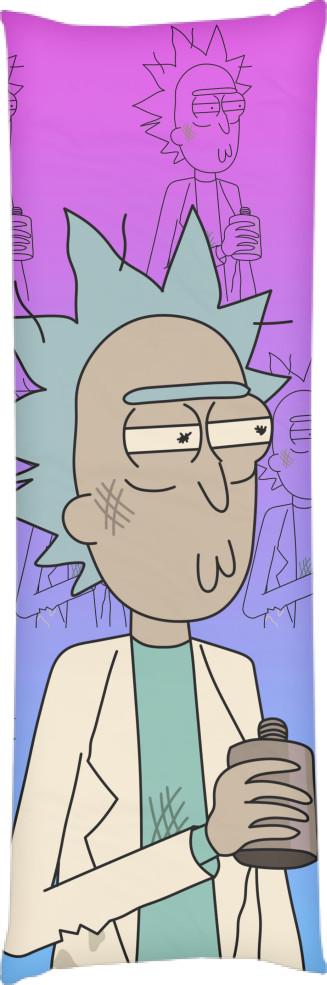 Подушка дакимакура Rick and Morty Retro Style 60x180 см (14105963)
