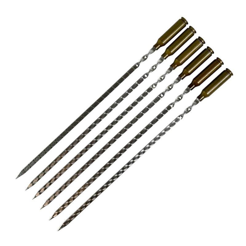 Шампуры Gorillas BBQ на подарок с гильзой 6 шт. 45 см (SKK90)