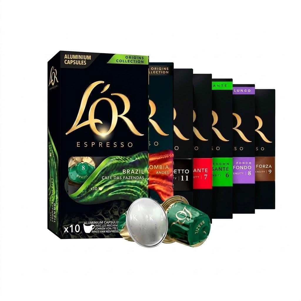 Кофе в капсулах Nespresso L`OR коллекция 70 шт. (Lor5100000211)