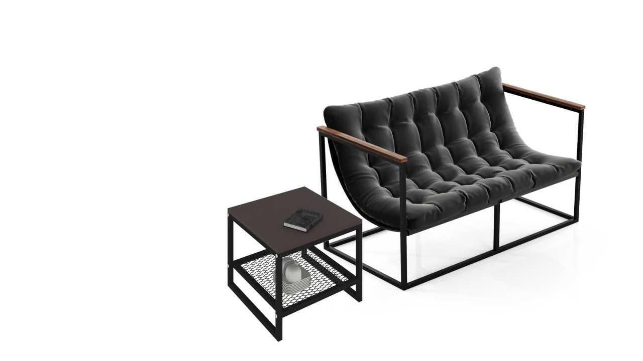 Комплект диван/стіл Чорний (28165012)