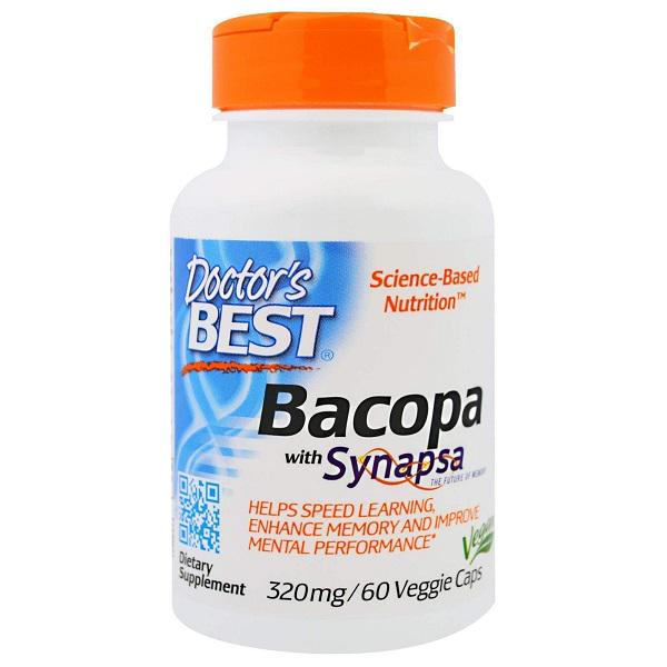 Комплекс для профілактики роботи головного мозку Doctor's Best Bacopa With Synapsa 320 мг 60 Veg Caps