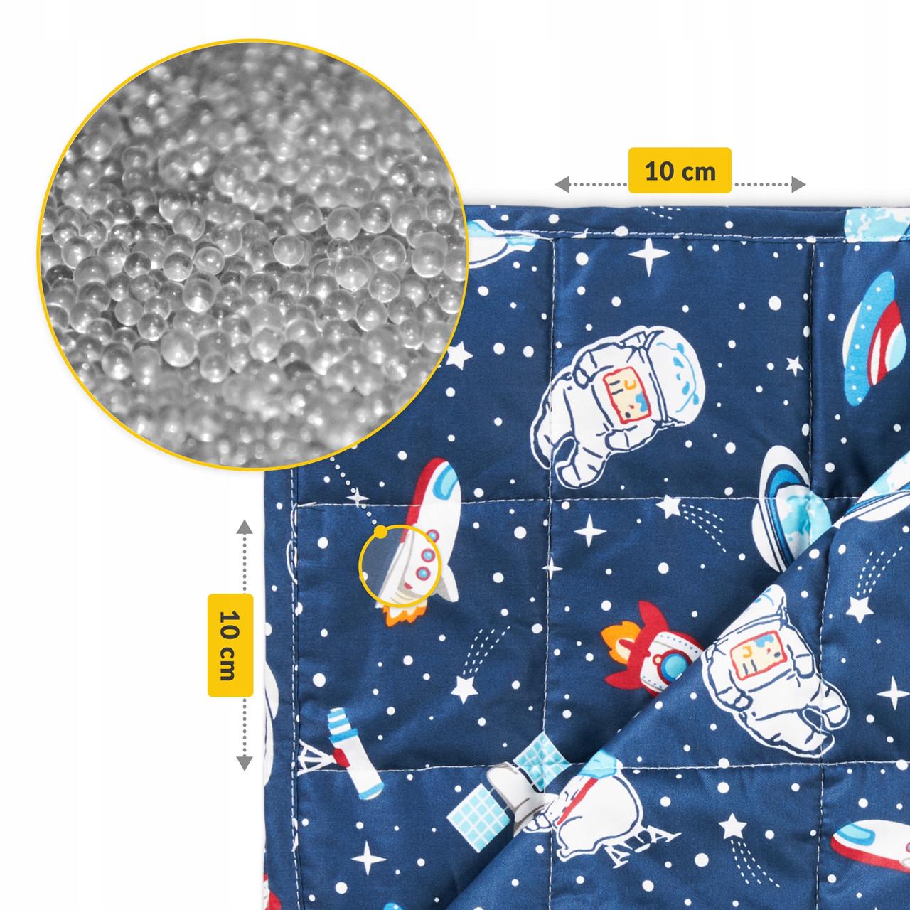 Одеяло утяжеленное детское 4fizjo 5 кг 100x150 см Blue (P-5905973403559) - фото 5