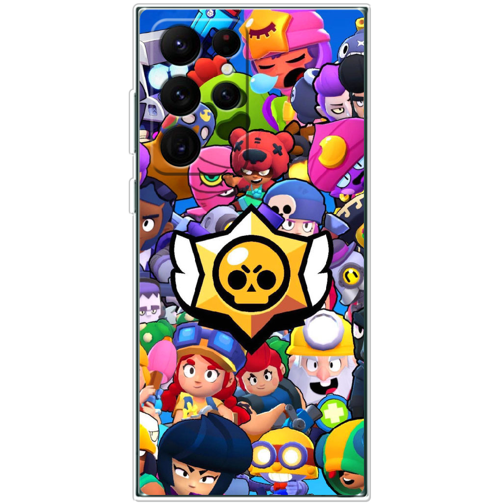 Чохол BoxFace Samsung Galaxy S22 Ultra (S908) Brawl Stars Прозорий силікон (44181-up2389-44181) - фото 1