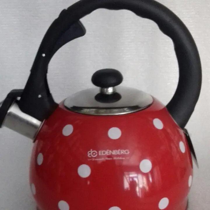 Чайник с свистком Edenberg EB-1922 для индукционных плит 2 л Красный (2530556541) - фото 3 Чайник с свистком Edenberg EB-1922 для индукционных плит 2 л Красный (2530556541) - фото 3