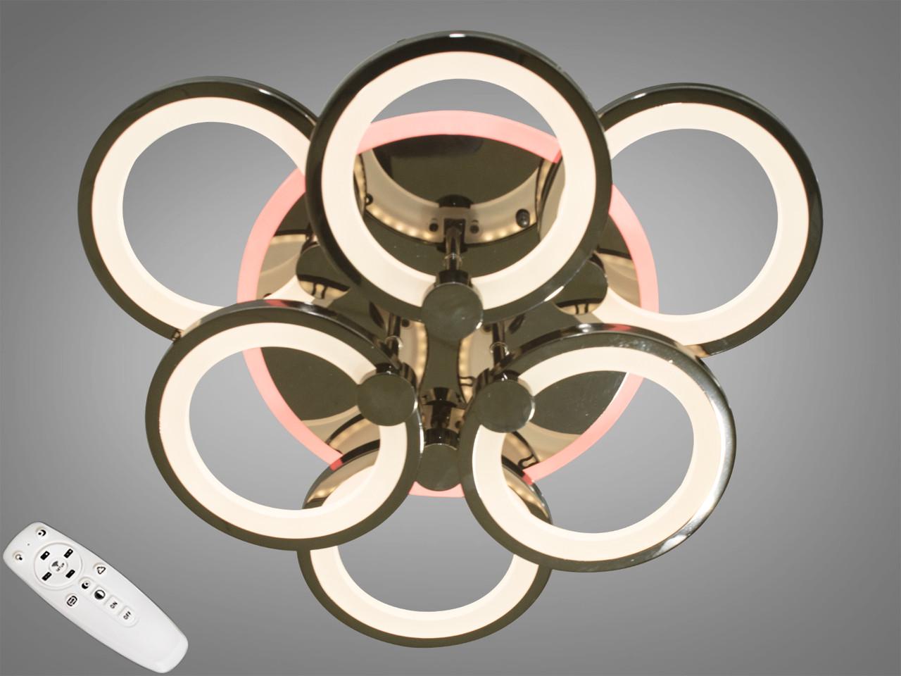 Люстра потолочная с димером LED 8022/3+3BHR 3col dim (2437589303)