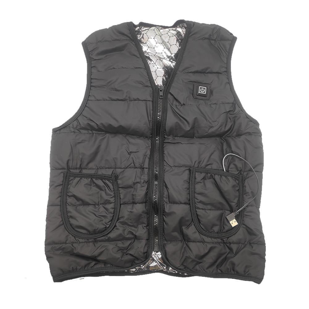 Жилет с подогревом от USB или повербанка XL Черный (1011109-Black)