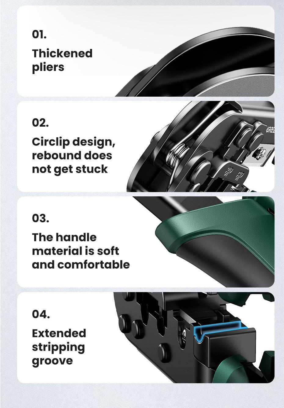 Кримпер для конекторів Ugreen RJ45 8P RJ11 6P з функцією різання (29516824) - фото 14