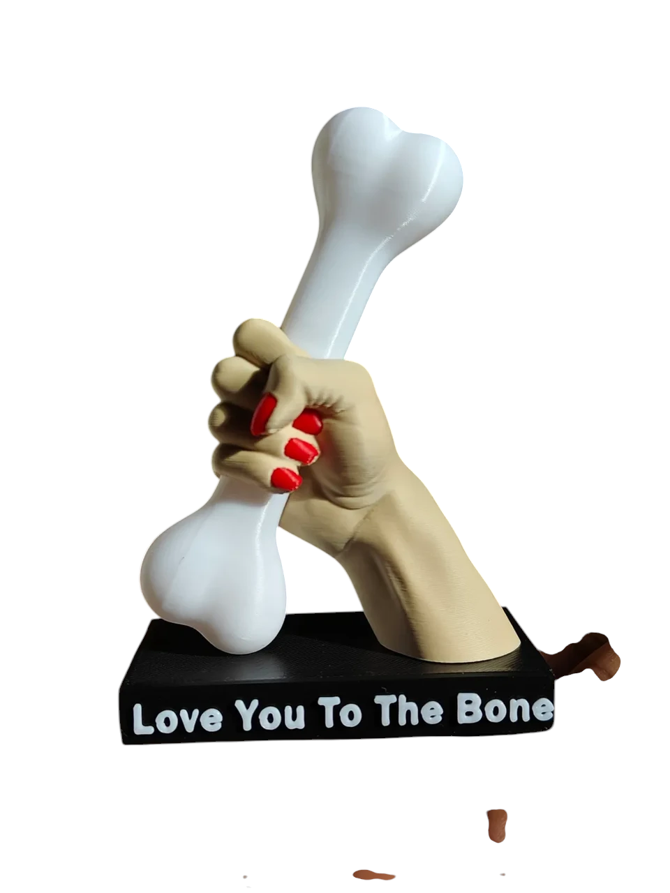 Сувенир шутливый Valentine Gag Gift Love You to the Bone 8 см 3D-печать