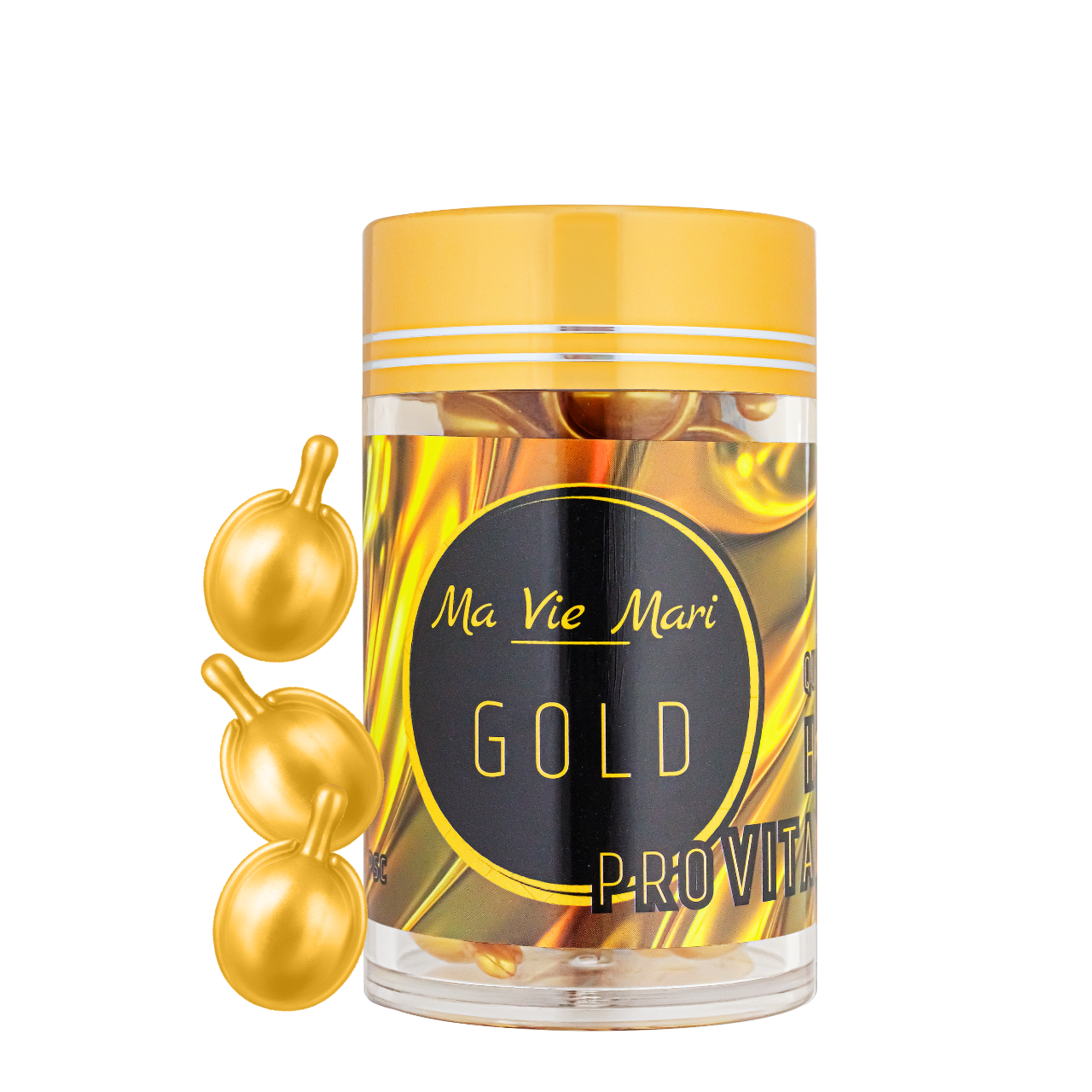 Капсули для сухого ламкого волосся Ma Vie Mar ProVitamin Gold 30 капсул Золотий (MVM3650)