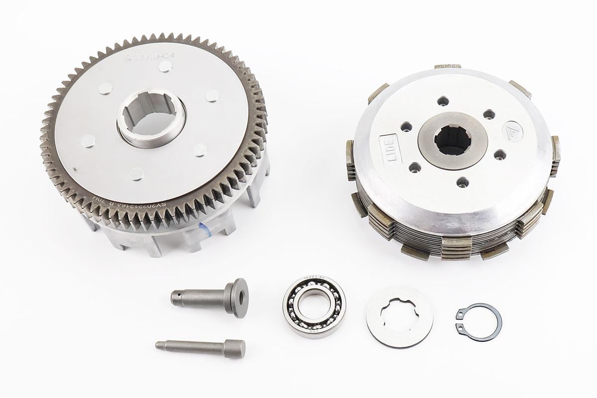 Сцепление в сборе к мотоциклу Viper-Zongshen ZS200A-2 70 зубьев Ø 126,8 мм толщина 41,8 мм шлицы 28 мм (210269)