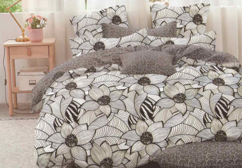 Комплект постельного белья Комфорт текстиль Сатин Граффити 145x215 см Семейный 50x70 см ( КТ_pvu_4509_4_50x70 )