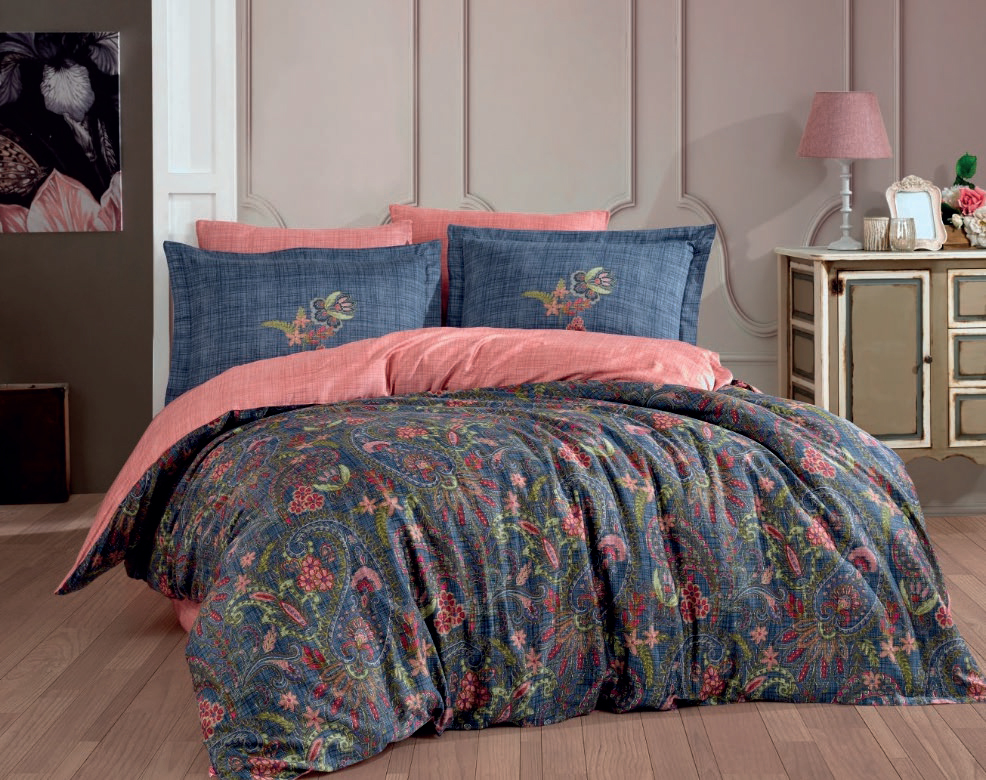 Комплект постельного белья Hobby Exclusive Sateen Estela 200х220 Синий