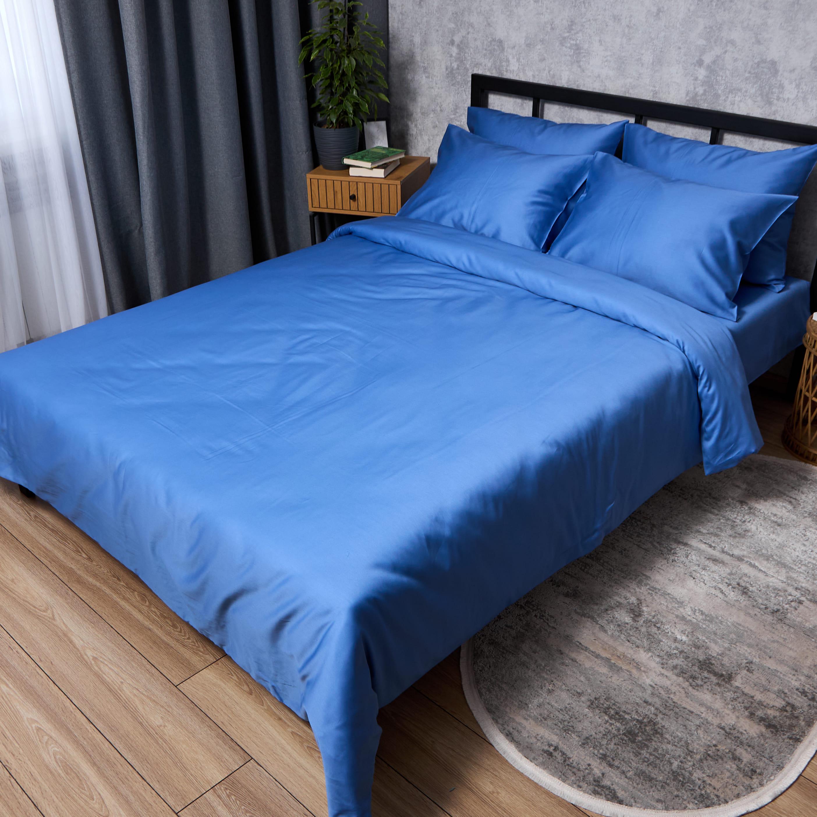 Комплект постільної білизни Moon&Star Сатин Premium Crystal Blue полуторний 143х210 см (MS-820012757)