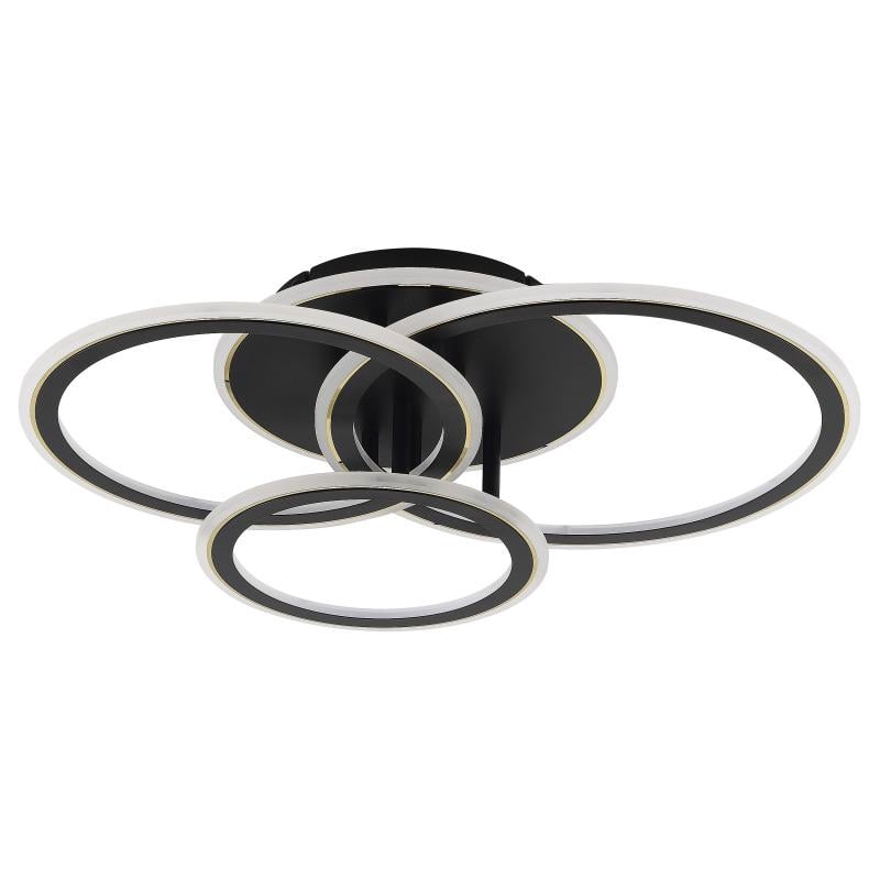 Потолочный светодиодный светильник Zuma Line LUNAR MS238130-BK LED/55W/230V 3000-6000K +пульт дистанционного управления Черный (27102116)