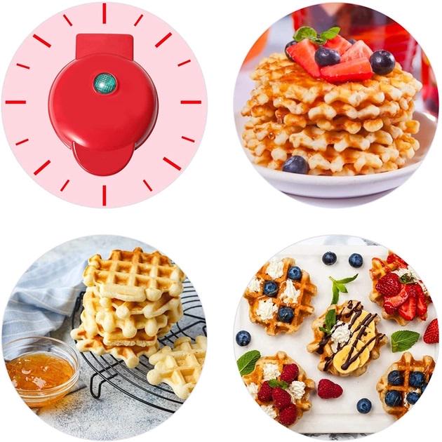 Вафельница портативная с антипригарным электрическим покрытием Красный (e6412a06) - фото 8 Вафельница портативная с антипригарным электрическим покрытием Красный (e6412a06) - фото 8