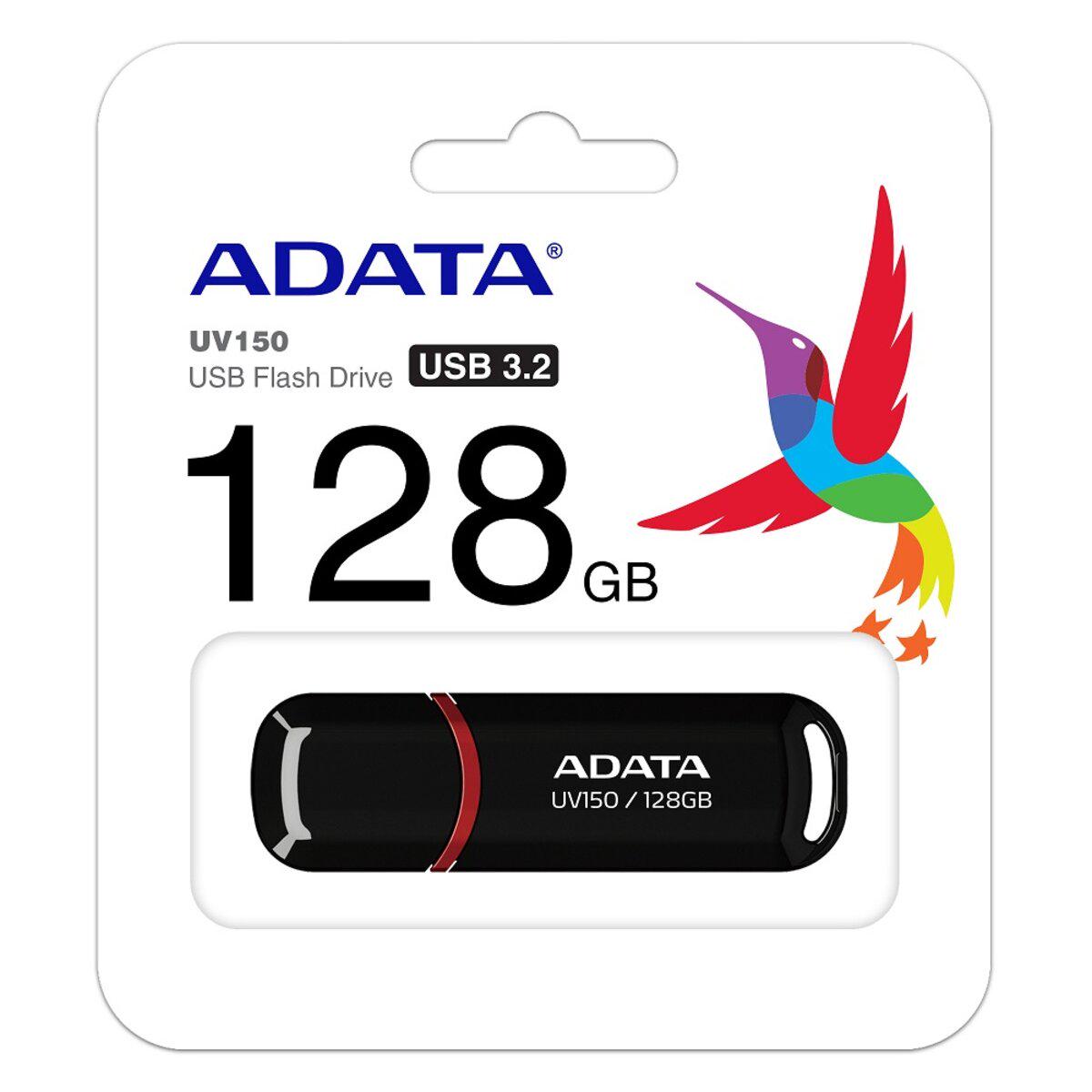 Флеш-накопичувач A-Data UV150 USB3.2 Gen. 1 128 Gb Black (AUV150-128G-RBK) - фото 2