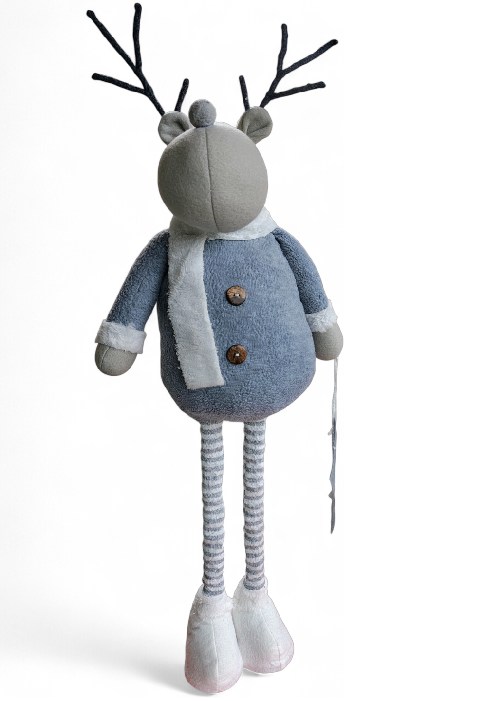 Мягкая игрушка Livarno Home Plush Soft Рождественский олень с телесопечными ногами 66 см Серый (7997) - фото 4 Мягкая игрушка Livarno Home Plush Soft Рождественский олень с телесопечными ногами 66 см Серый (7997) - фото 4