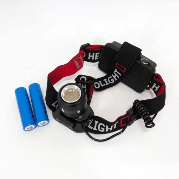 Фонарь налобный Bailong BL-T06B-P90 LED водонепроницаемый с 2 ​​аккумуляторами (ws73682)