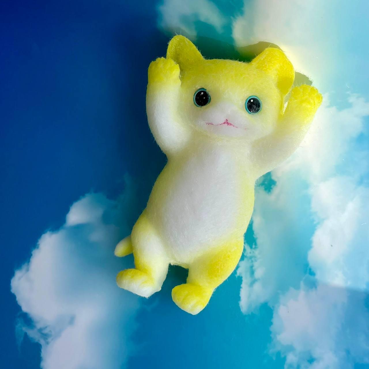 Сквіш Котик великий 20 см Жовтий (2571084413)