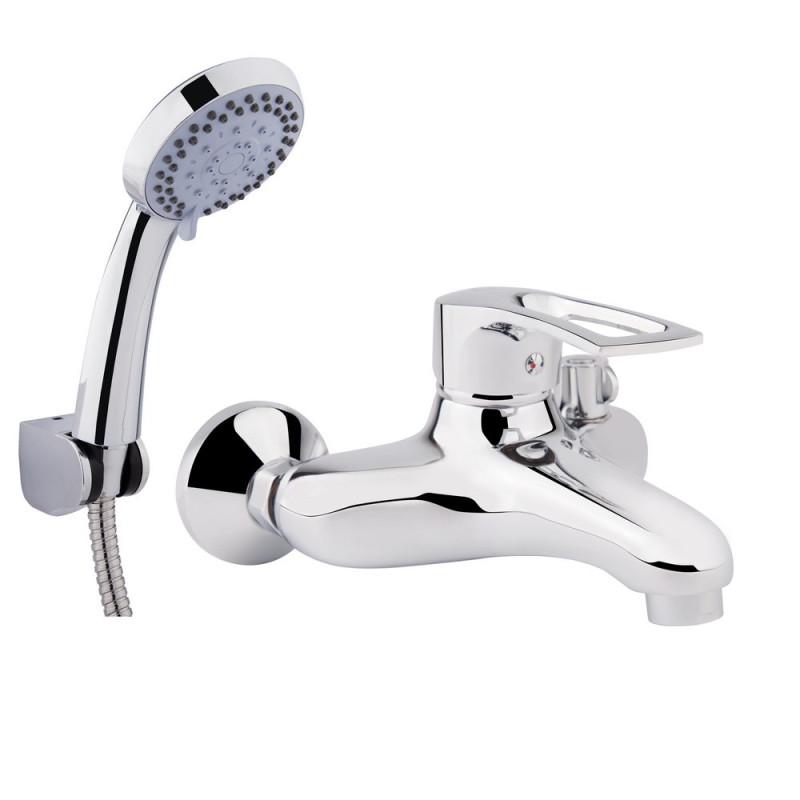 Смеситель для ванны настенный Q-tap Hansberg CRM 006 NEWQTHANCRM006NEW Хром (40522)