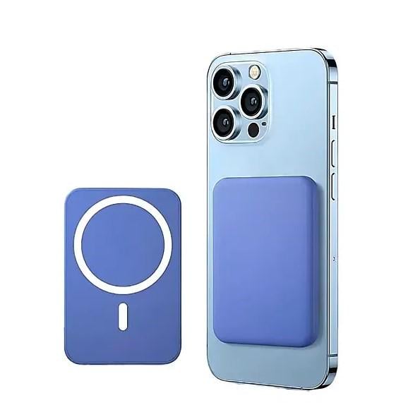 Повербанк Remax RPP-65 MagSafe Magnetic Wireless 10000 mAh 20W Blue - фото 2