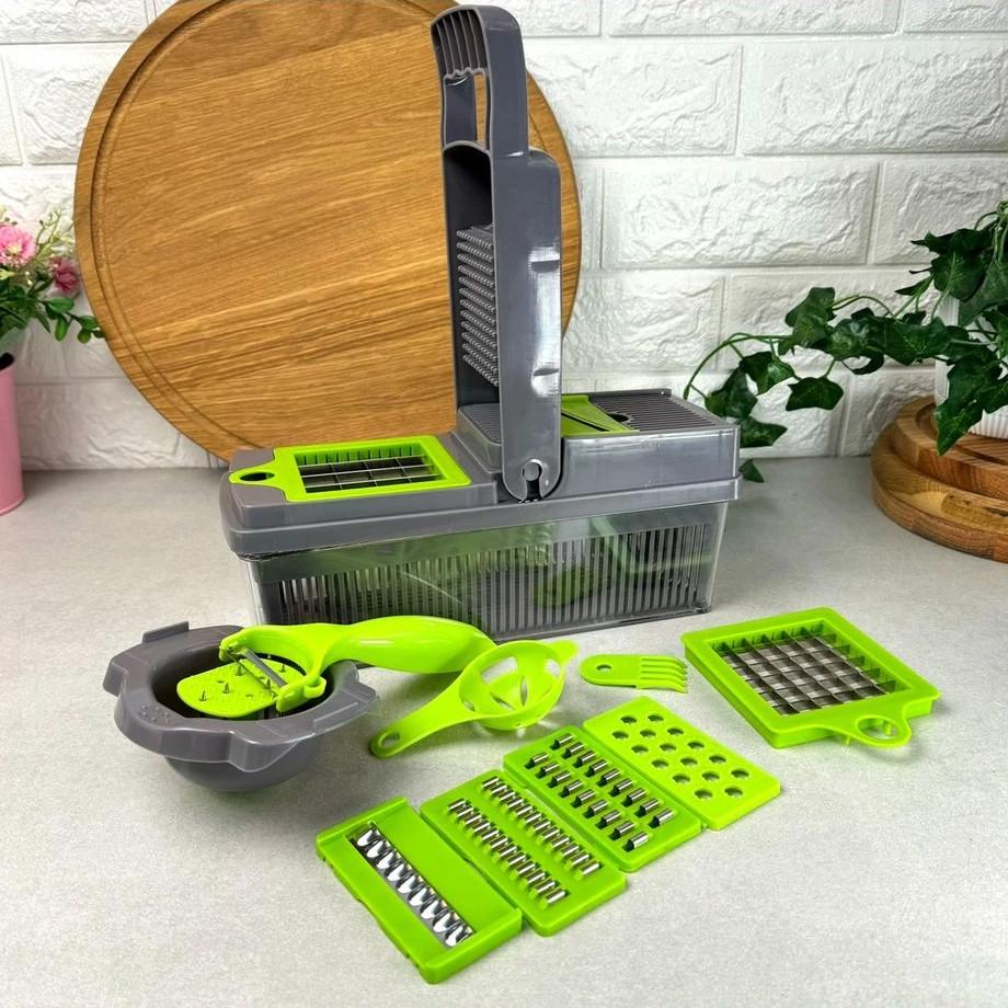 Овощерезка с контейнером Veggie Slicer 14в1