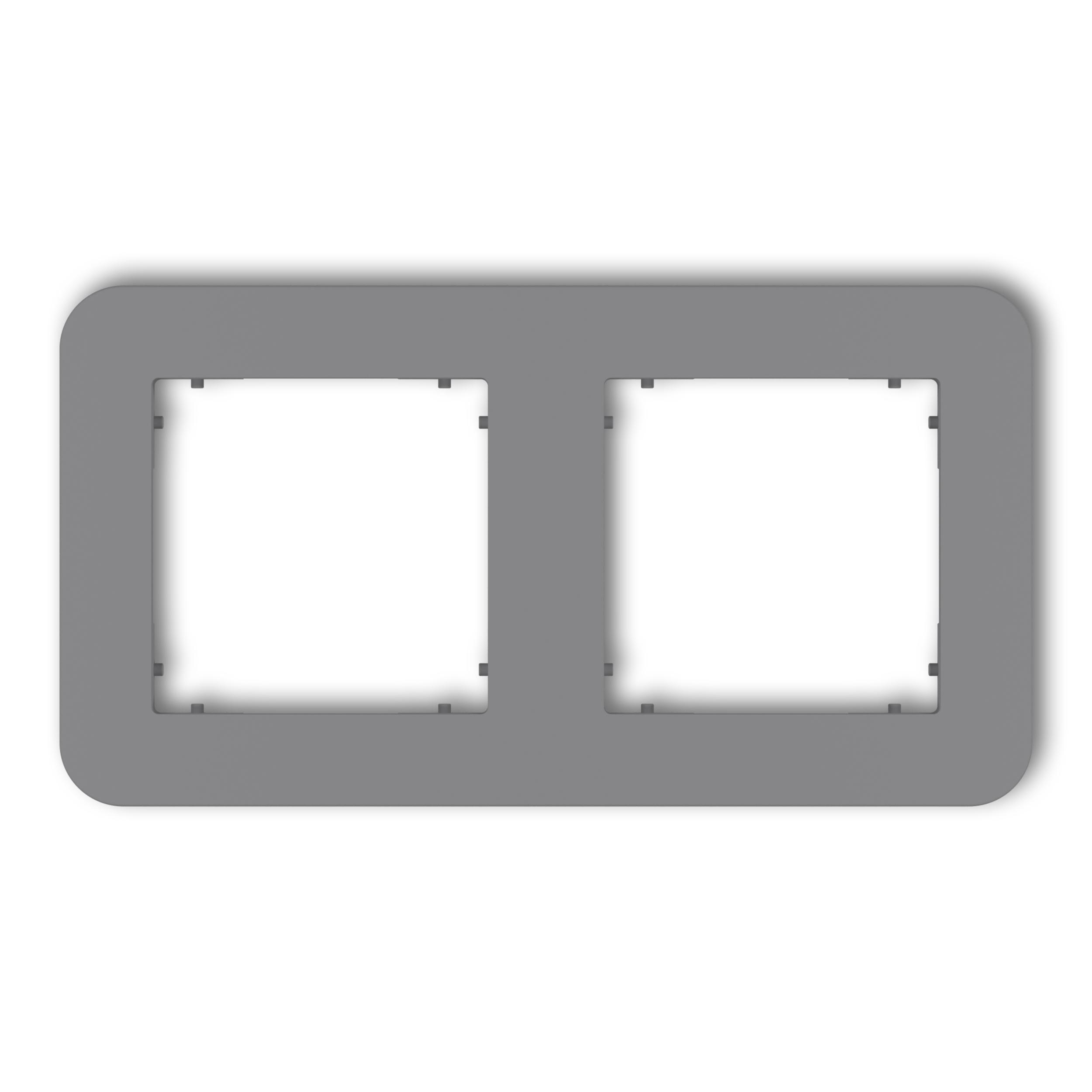 Рамка двойная универсальная закругленная Karlik Mini Серый матовый (25MRTZ-2)