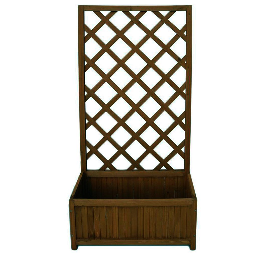 Кашпо со шпалерой из дерева Гелепо Капучино (КШР-000809)