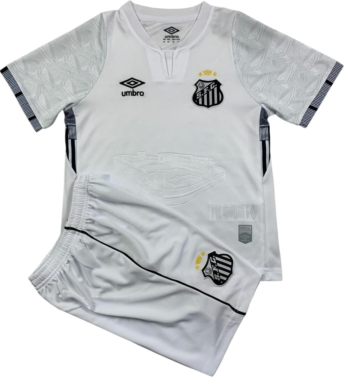 Футбольная форма детская Сантос 2024-2025 домашняя F0165 125-135 см Белый (49068-383)