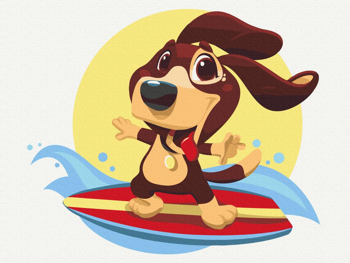 Картина по номерам Brushme Серфер Лео 30x40 см (KBS0114)