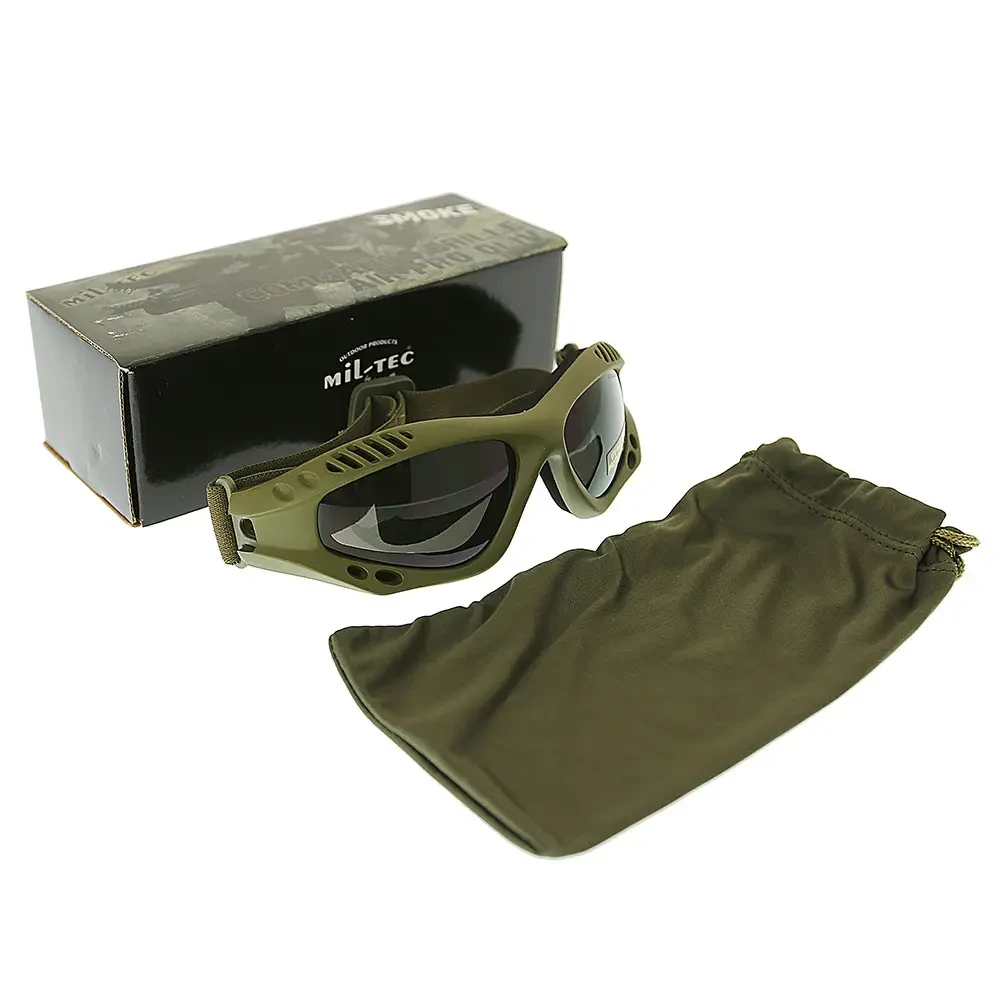 Очки защитные десантные затемненные Mil-Tec Commando Brille Air Pro Olive Smoke (15615301) - фото 7 Очки защитные десантные затемненные Mil-Tec Commando Brille Air Pro Olive Smoke (15615301) - фото 7