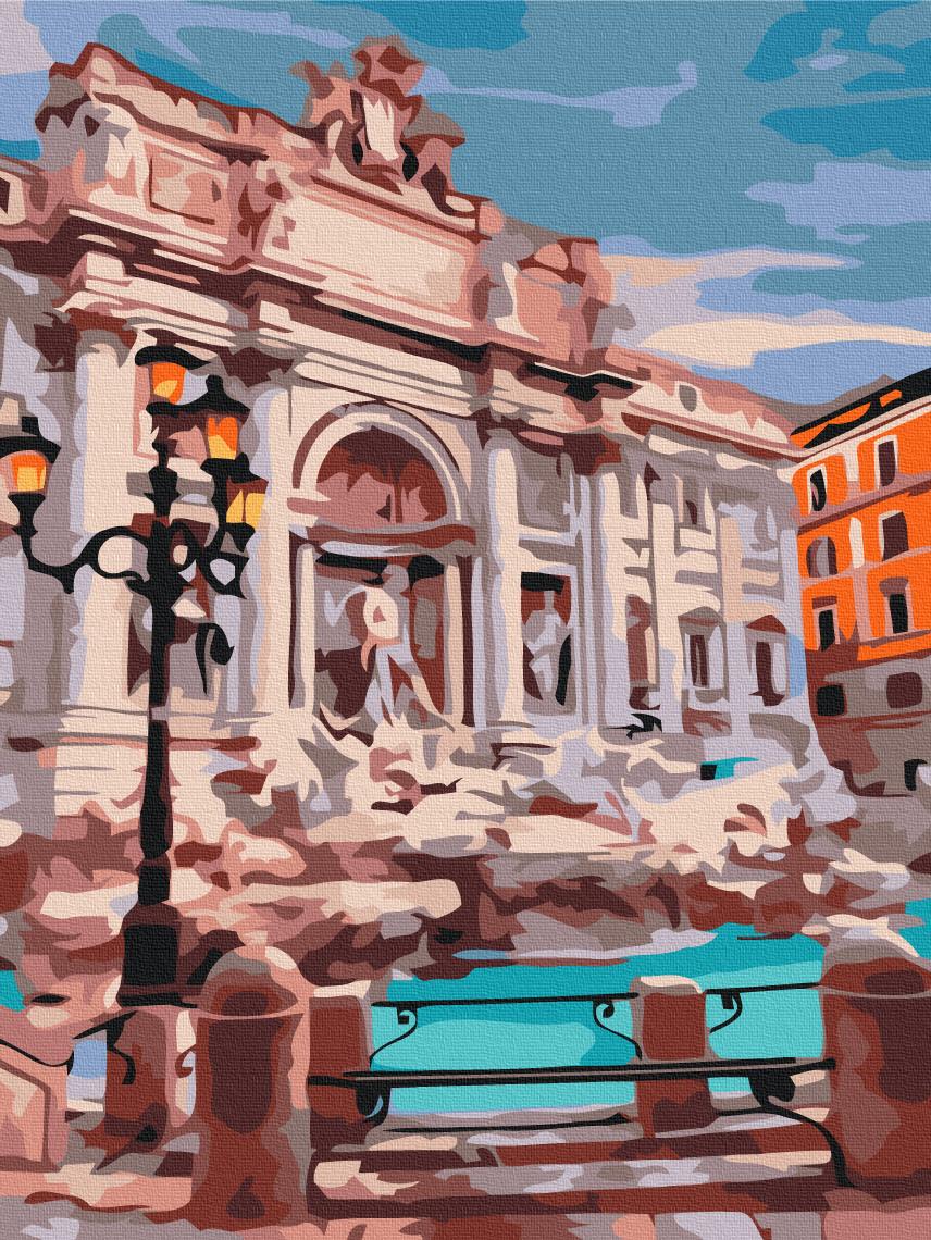 Картина по номерам Brushme Фонтан Ди Треви Рим 30x40 см (RBS29709)