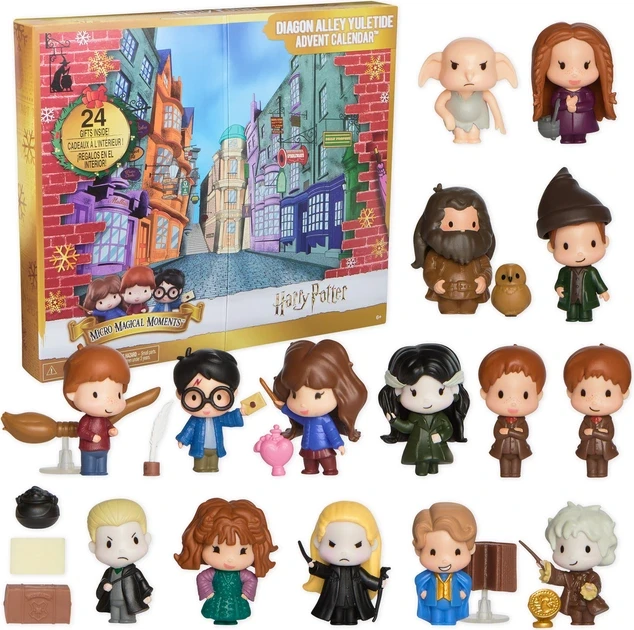 Адвент-календарь Harry Potter Spin Master Diagon Alley 24 окошка-сюрпризы и набор фигурок