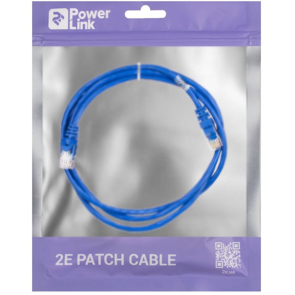 Патч-корд 2E Cat 5e UTP RJ45 26AWG 7/0,16 Cu PVC 1,2 м Blue (2E-PC5ECOP-120BL) - фото 3