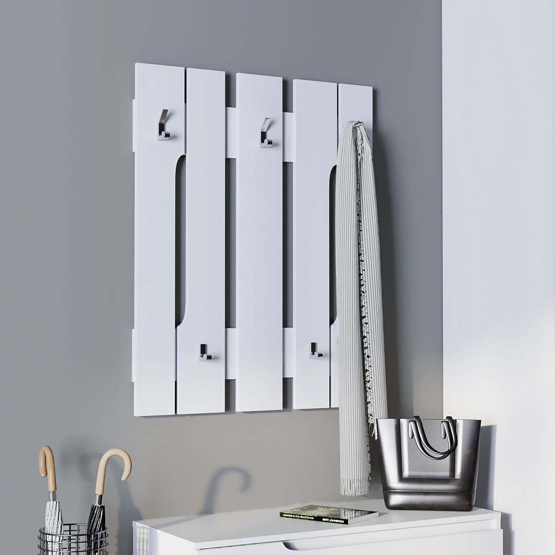 Вешалка настенная Бостон Кс-27 80х100 см Белый (01683)