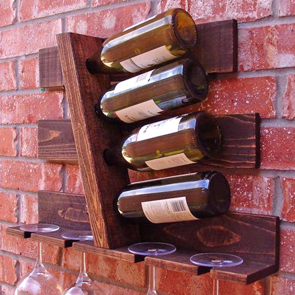 Полка для вина настенная из дерева Мемуро Савоярди (ПНК-013015)
