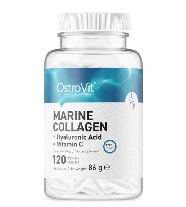 Коллаген морской OstroVit Marine Collagen Hyaluronic Acid/Vitamin C 120 капс. (00000030193)