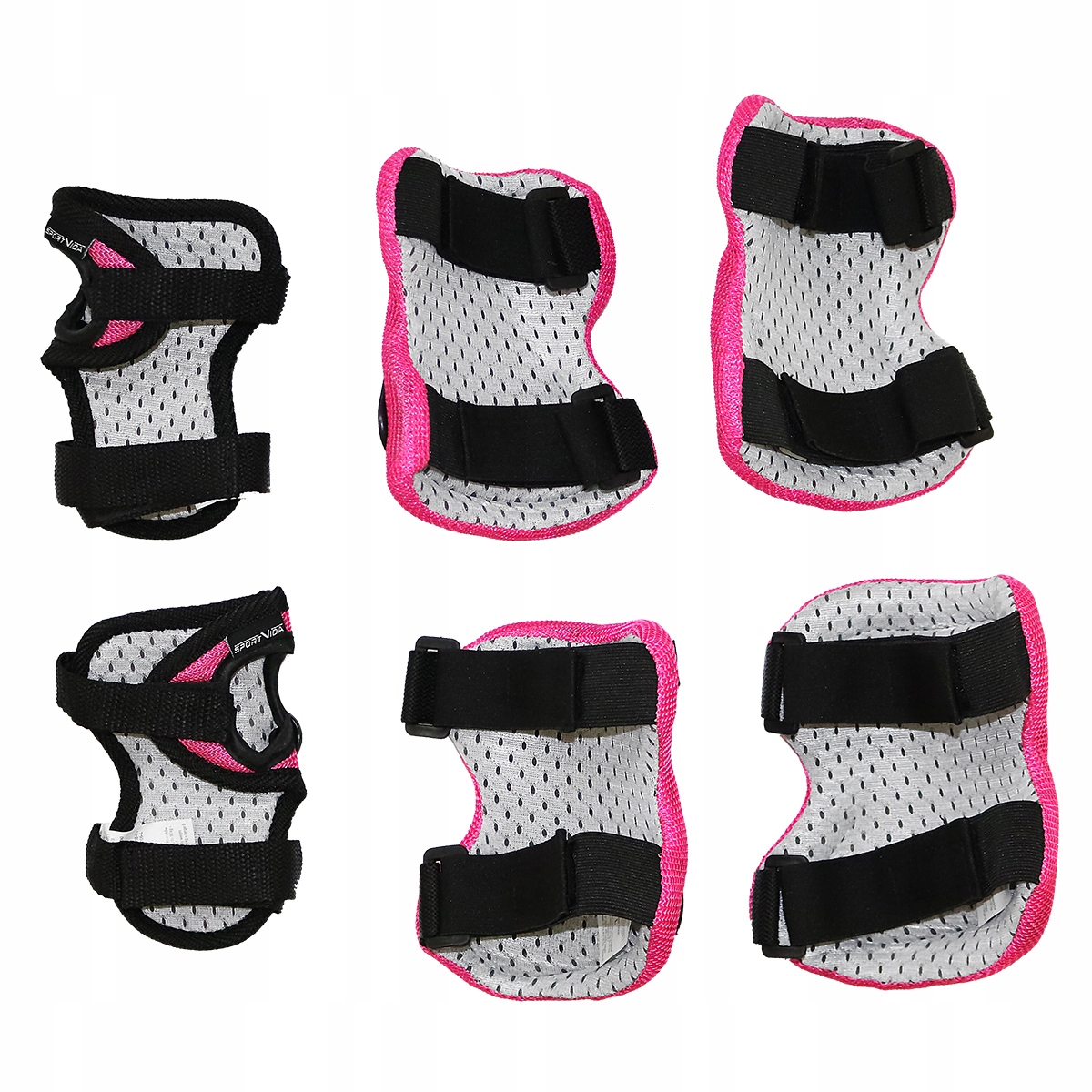 Комплект захисний SportVida р. S Black/Pink (SV-KY0006-S) - фото 3