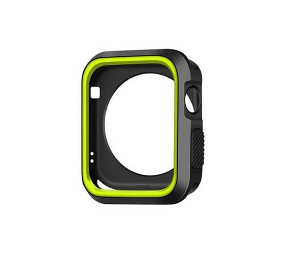 Силиконовый защитный корпус Primo для Apple Watch 42 мм Black/Yellow (620826108)