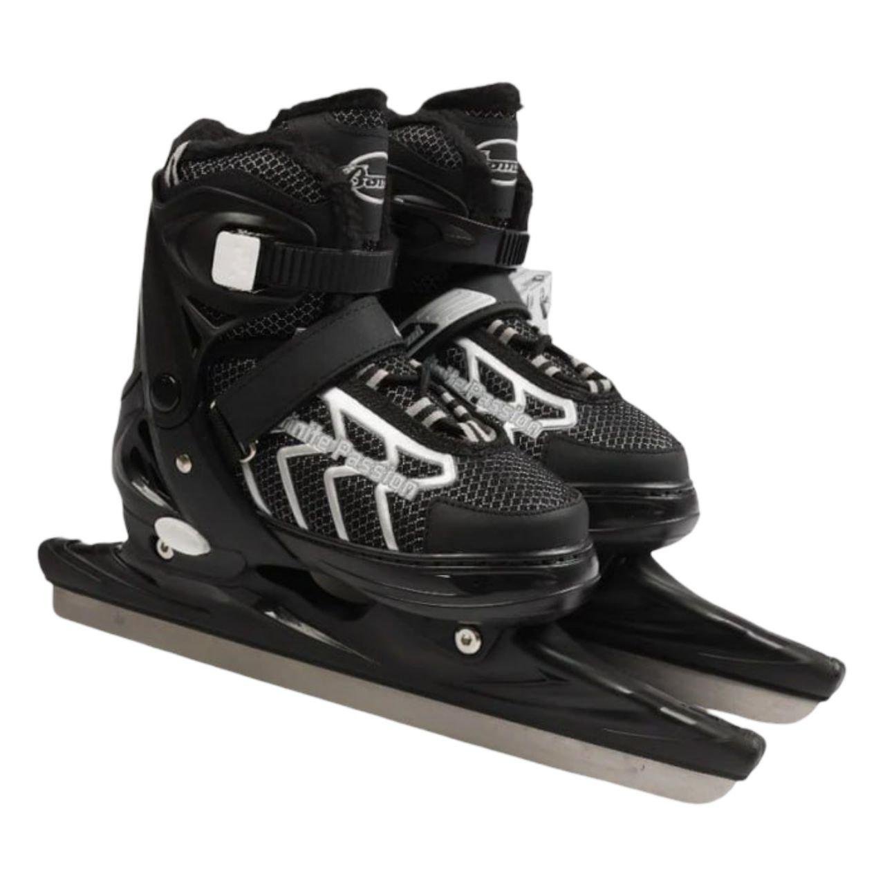 Коньки раздвижные HL-20647 L р. 39-41 Черный (31458711)