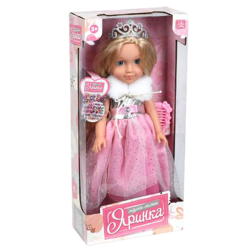 Лялька M 6229 I UA Яринка музика українська пісні гребінець стрази-наліпки на батарейках 40 см
