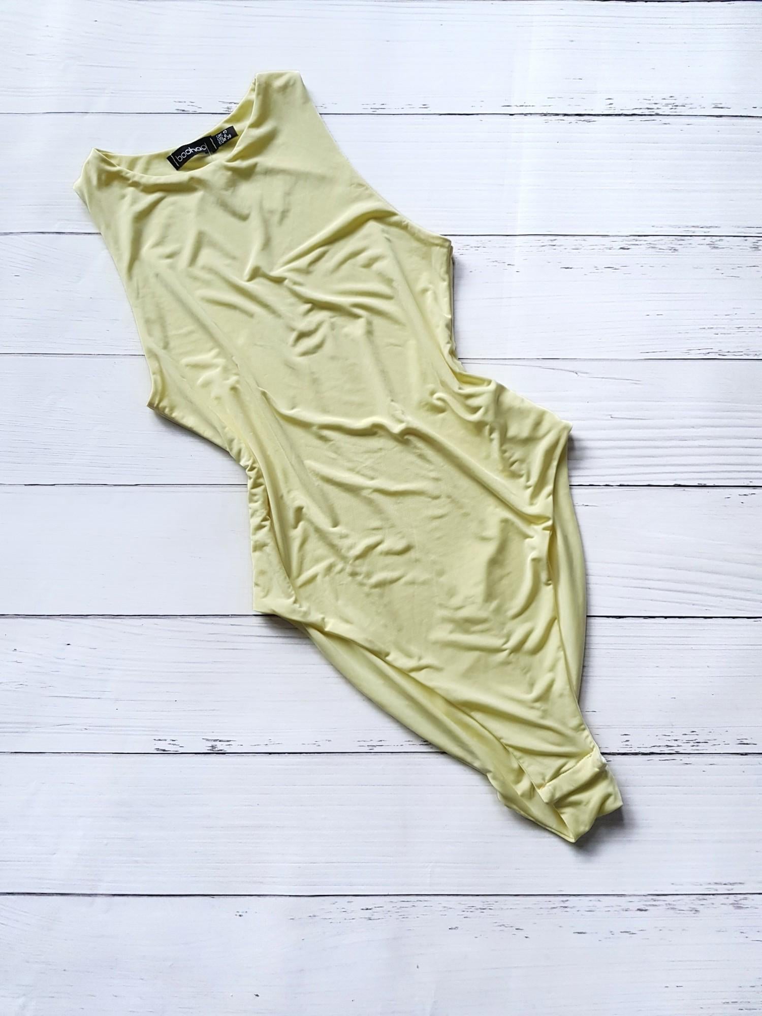 Боди-майка Boohoo 9768 двойной M р. 44 Желтый