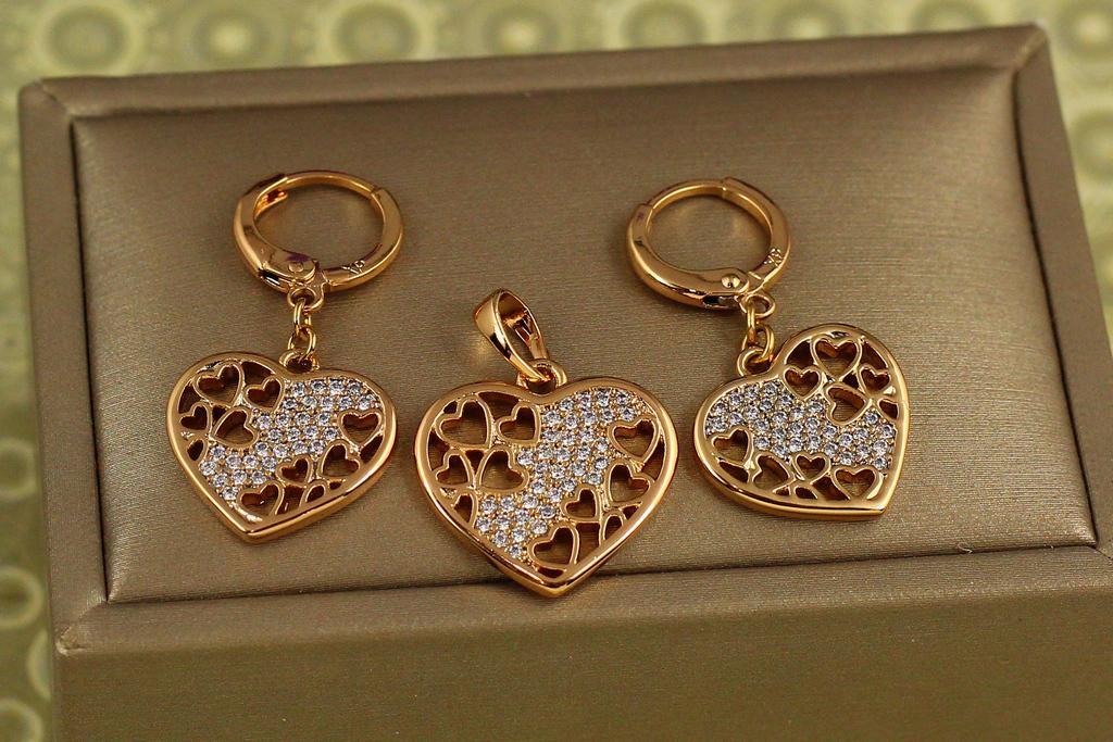 Набір Xuping Jewelry Ехо закоханості Золотистий (33853363)