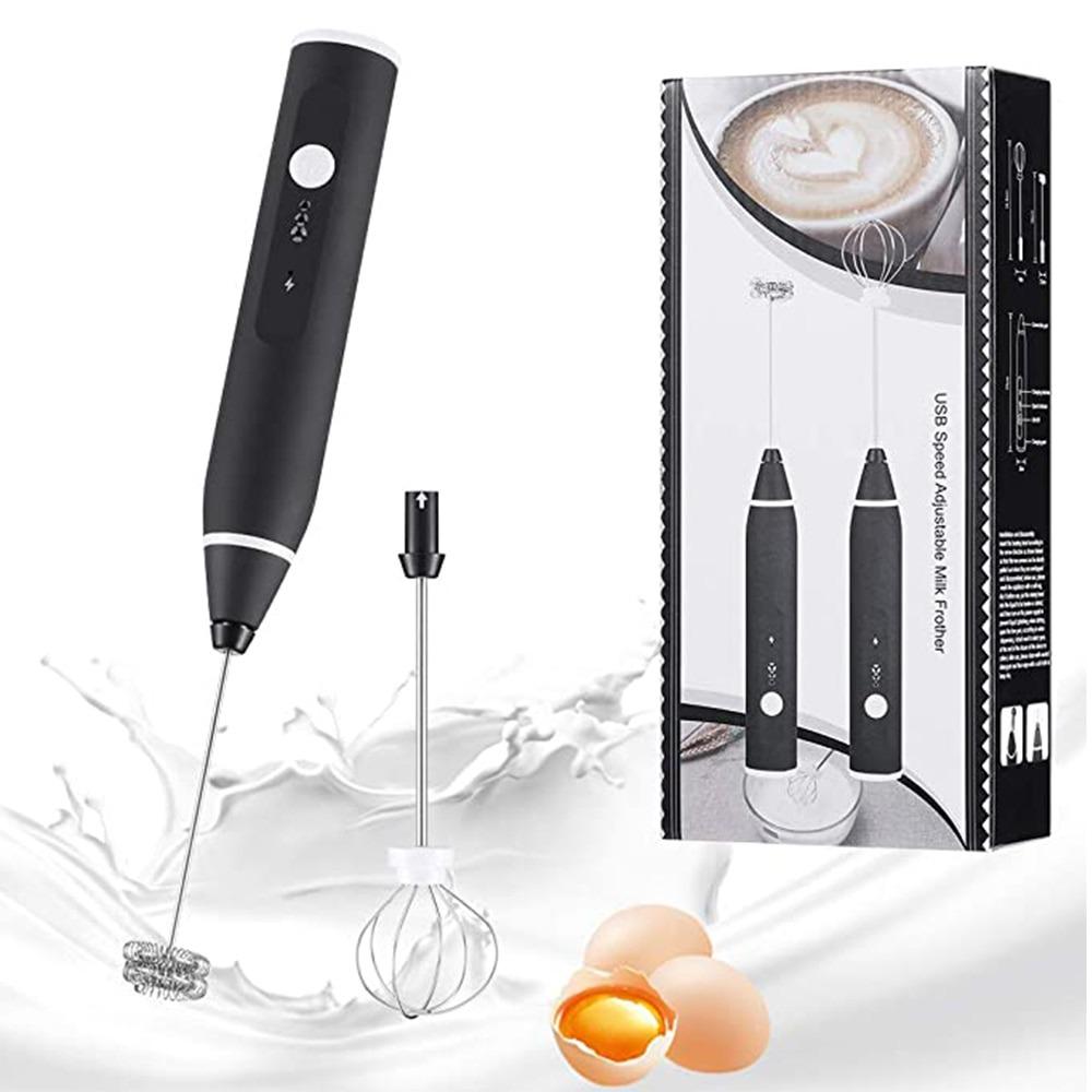 Капучинатор 3в1 Electric Milk Frother AN-69 3 насадки USB - фото 11