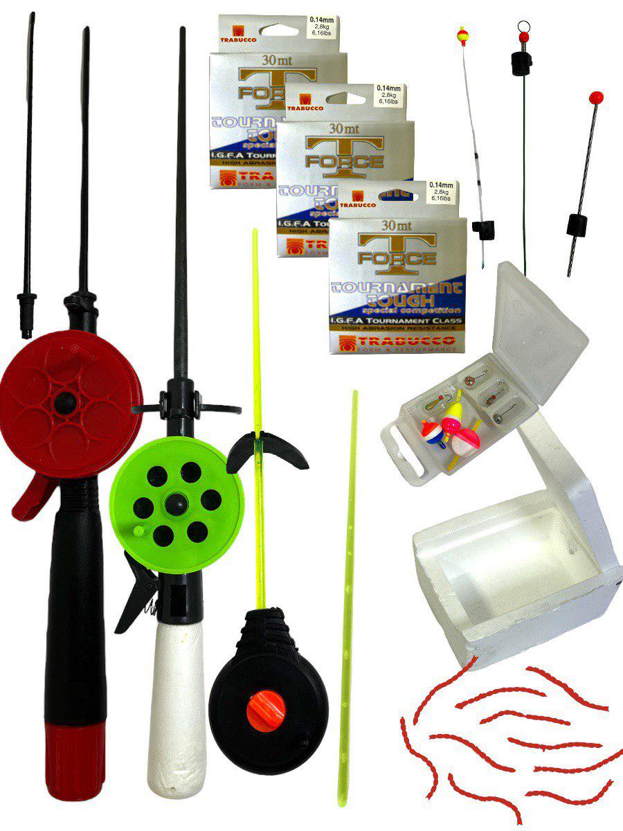 Набір для зимової риболовлі №3-О вудки 3 шт./з аксесуарами/активатор кльову Fanatik 50 мл (1986112311)