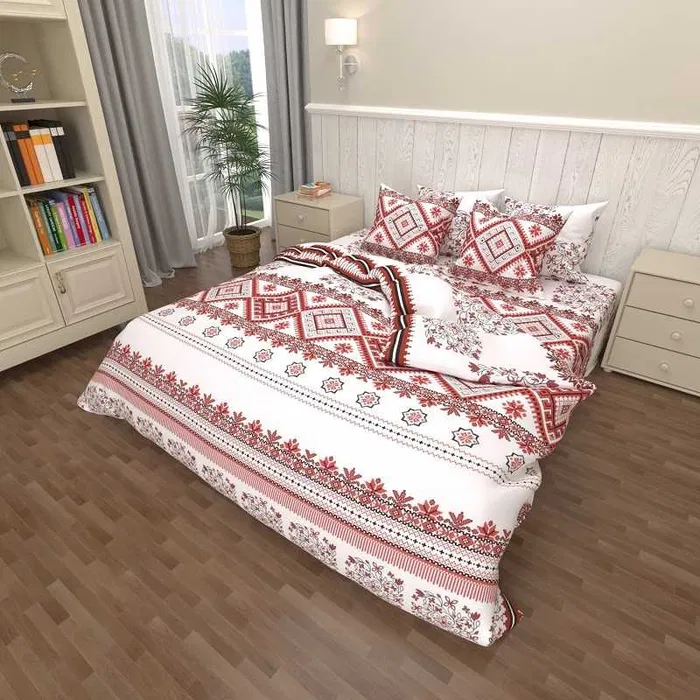 Комплект постельного белья Вышиванка евро бязь 240х220 см (G-26059/WP/E)