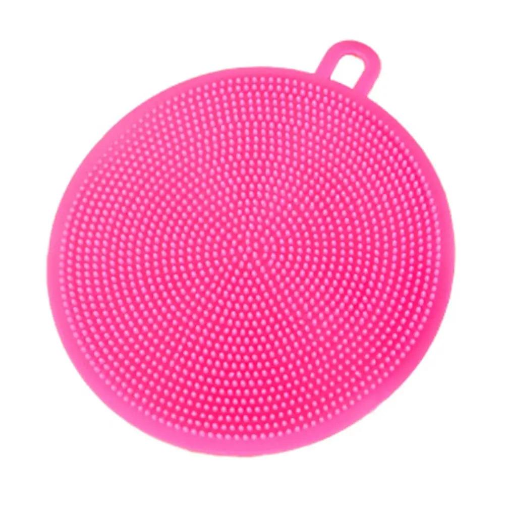 Губка для посуды Круг силиконовый Розовый (405f1f19) - фото 2 Губка для посуды Круг силиконовый Розовый (405f1f19) - фото 2