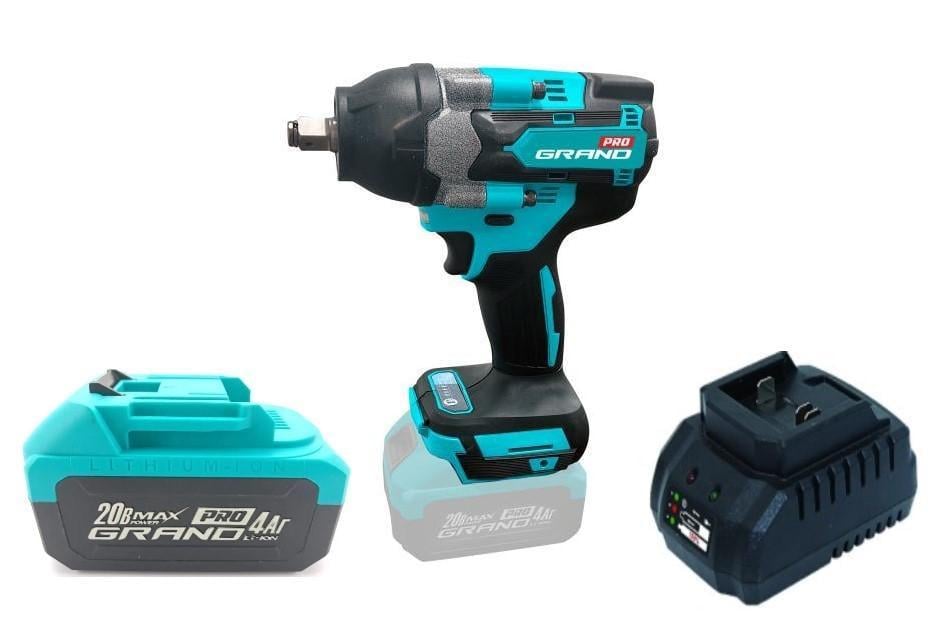 Гайковерт аккумуляторный ударный Grand АГ-800UBL аккумулятор 4 Ач/зарядное устройство (21706808)